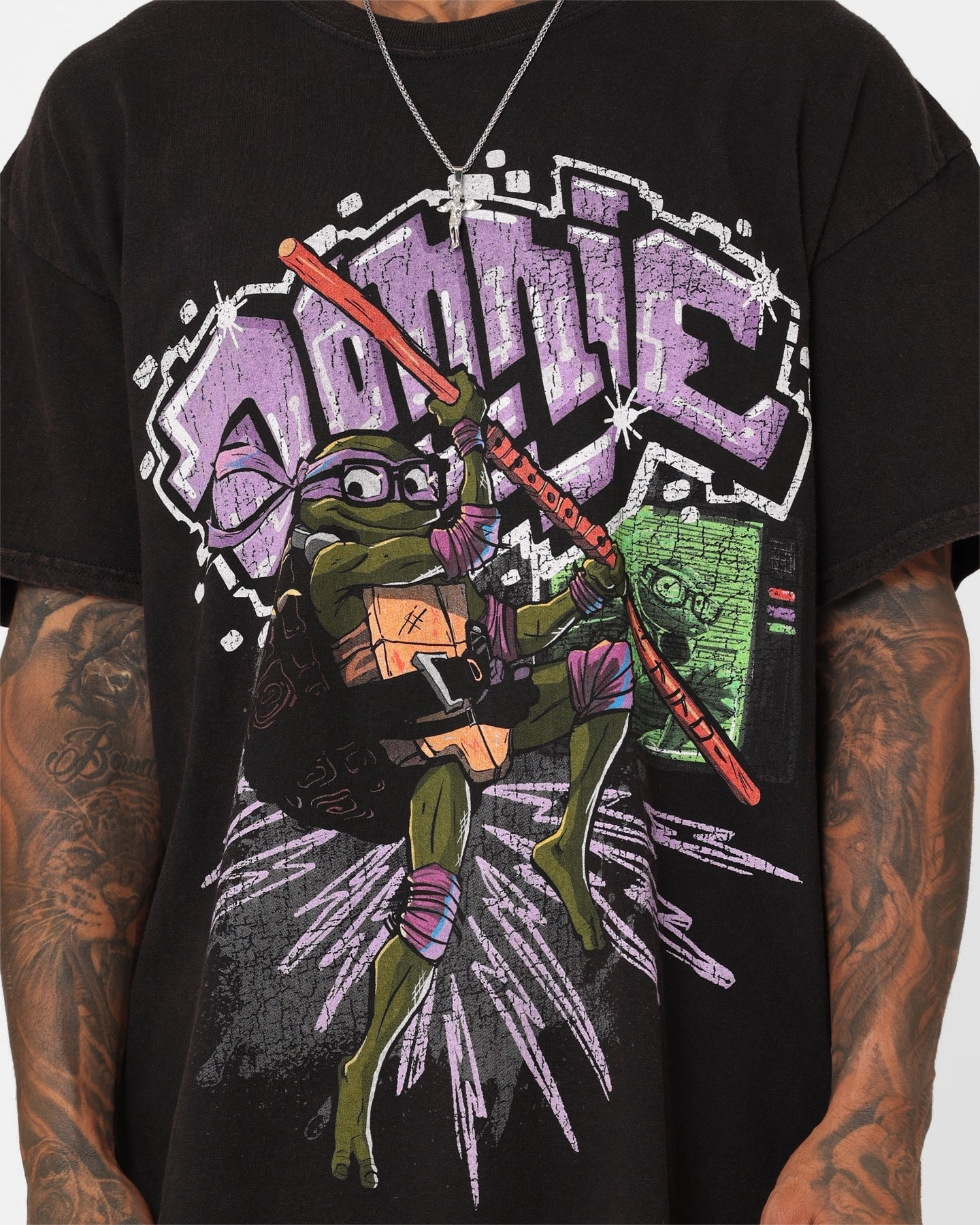 Goat Crew X Teenage Mutant Ninja Turtles Donatello Vintage T-Shirt Vintage Black Fresh Outfit Style