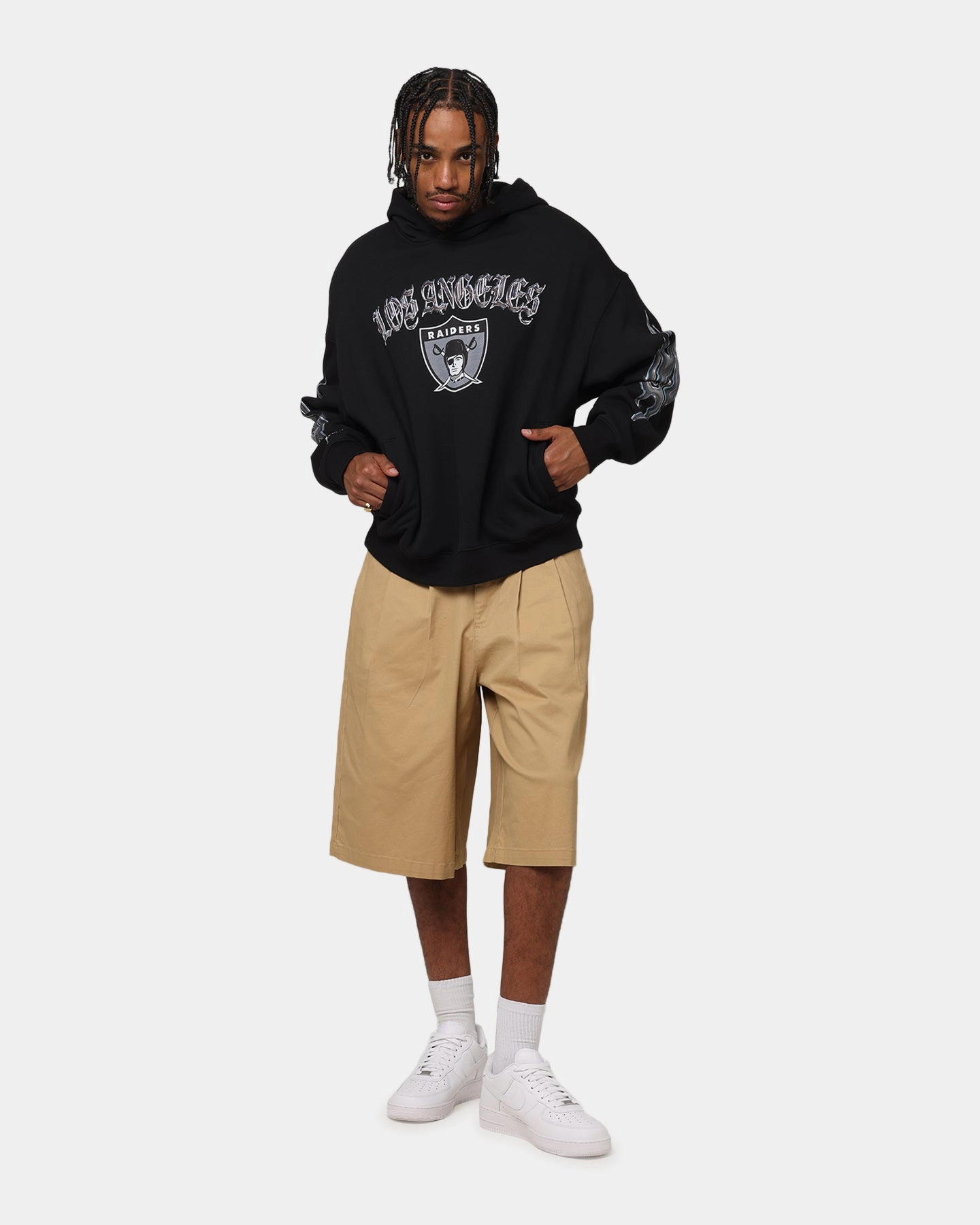 Mitchell & Ness Las Vegas Raiders Chrome Nation Hoodie Black coastal region