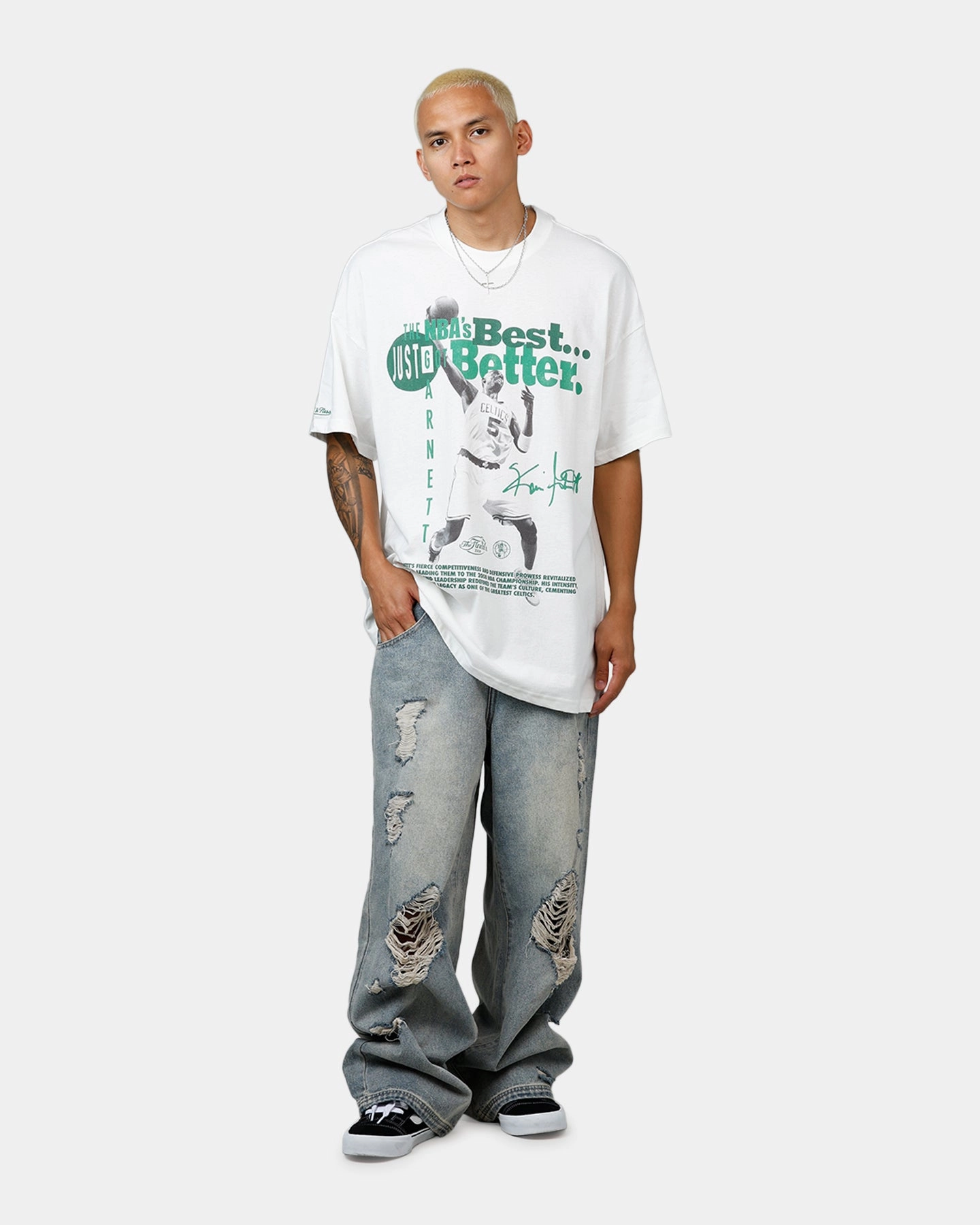 Work efficiency Mitchell & Ness Boston Celtics Kevin Garnett Got Better T-Shirt Vintage White