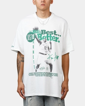 Essential Fit Cozy And Stylish Mitchell & Ness Boston Celtics Kevin Garnett Got Better T-Shirt Vintage White