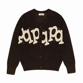 Museum Of Peace And Quiet Etched Crochet Cardigan 'Brown' product skiing suitable agility