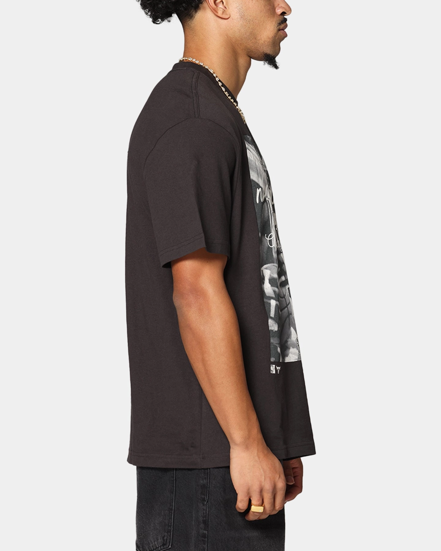 Mitchell & Ness Chicago Bulls Dynasty T-Shirt Faded Black UPF Rated Fabric