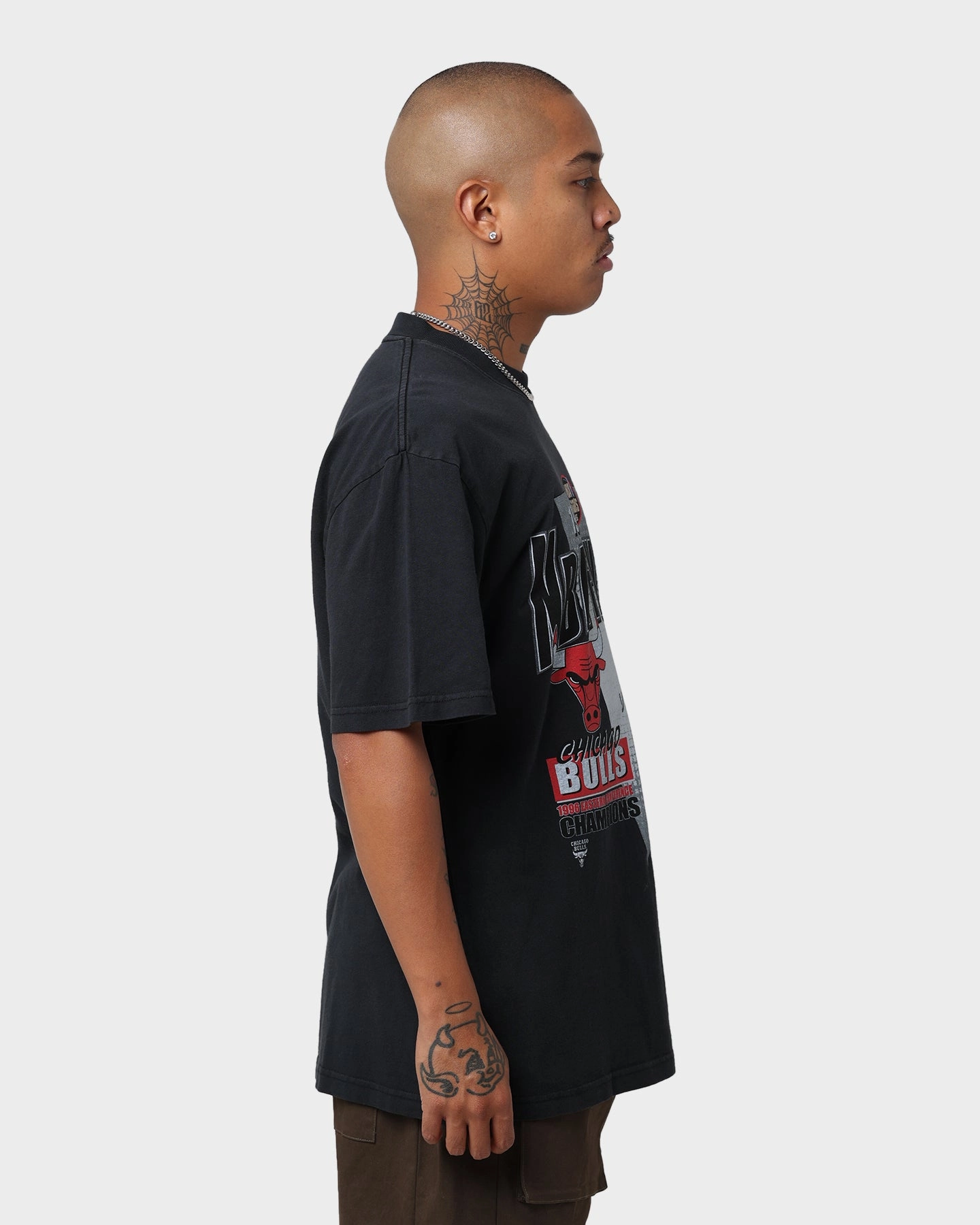 Mitchell & Ness Chicago Bulls NBA Finals 1996 T-Shirt Black Sublimation Resistant Fabric