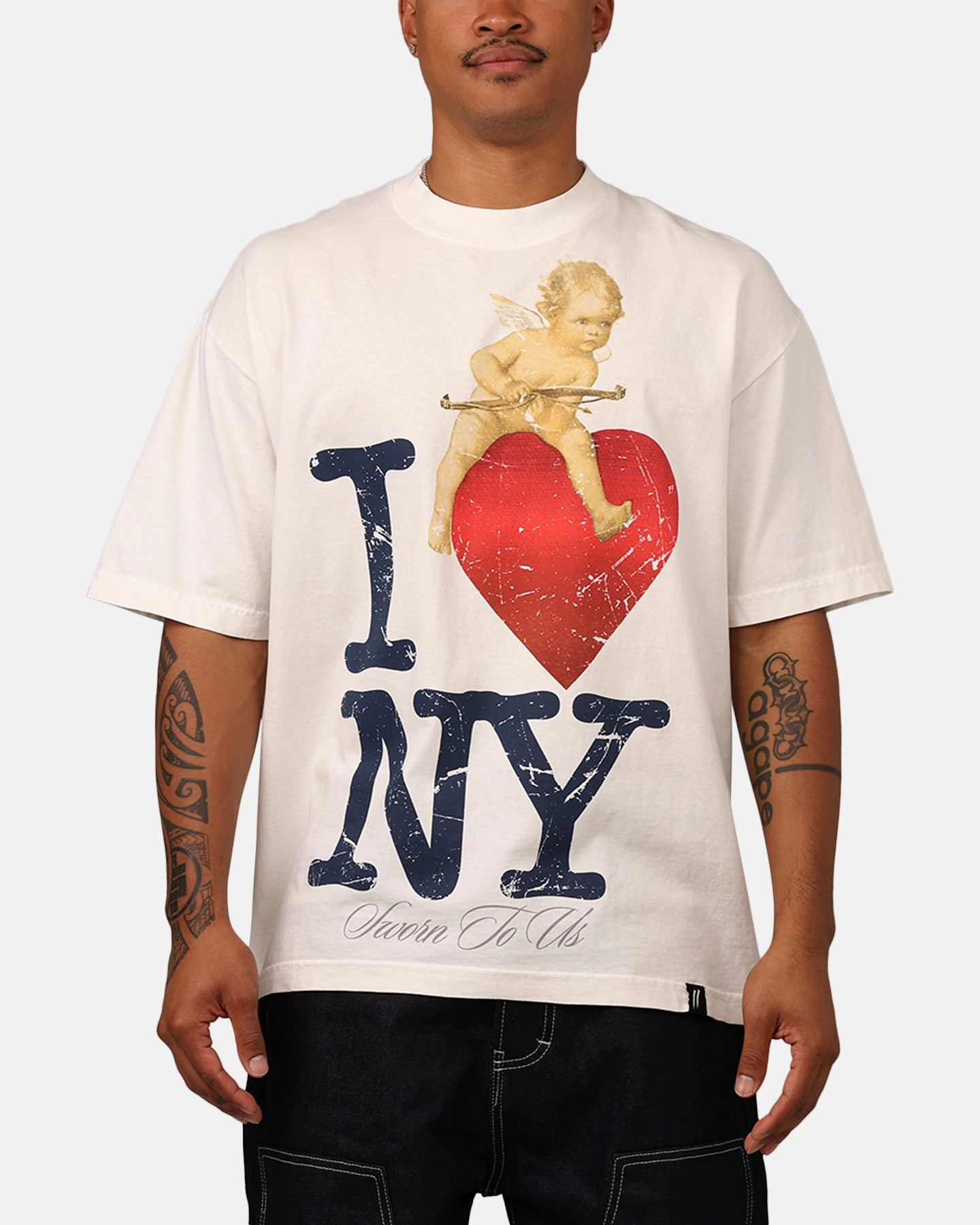 Street Trendy Sworn To Us I Love NY T-Shirt Eggshell