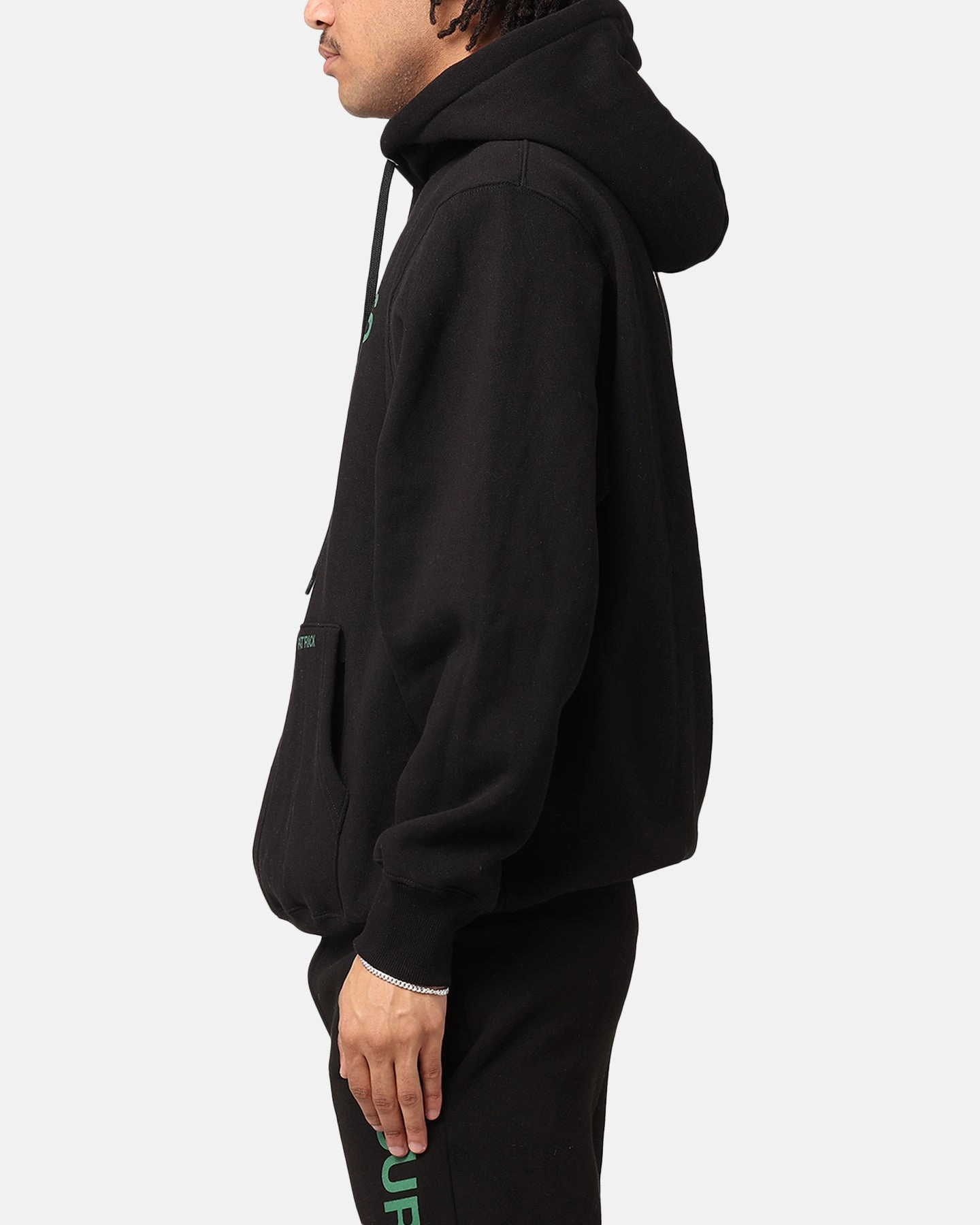 AbrasionResistant Daniel Patrick Surplus Logo Hoodie Black/Hunter Green