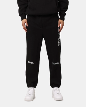 Daniel Patrick Surplus Logo Sweatpants Black Lightweight TemperatureRegulation