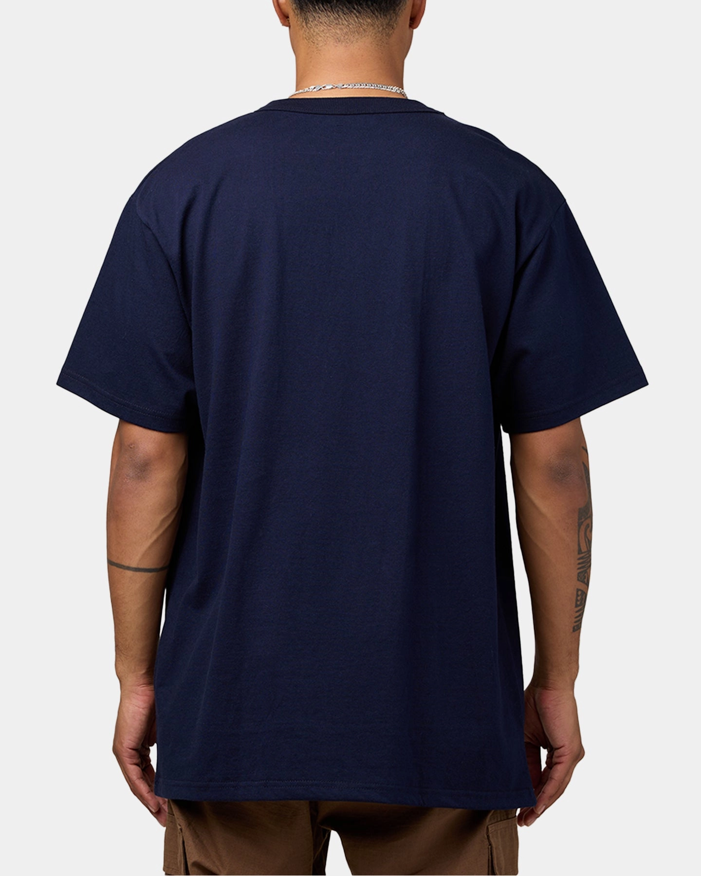 Smooth Neckline Daniel Patrick Surplus Logo T-Shirt Navy/Cream/Red