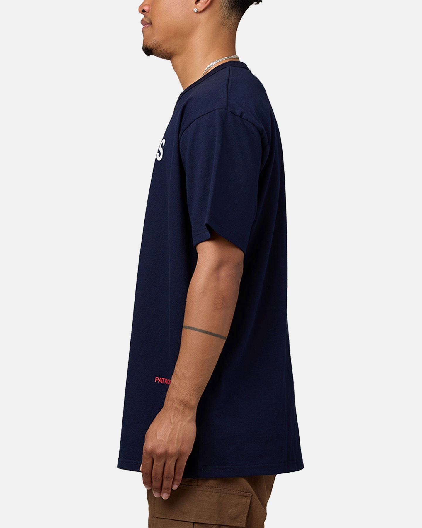 Daniel Patrick Surplus Logo T-Shirt Navy/Cream/Red VintageWash Sporty and Cool