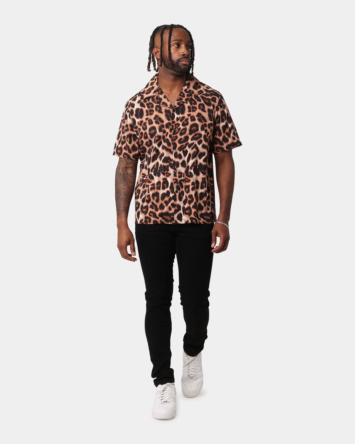 XXIII Leopard Button Up Shirt Leopard Streetwear Yoke Design
