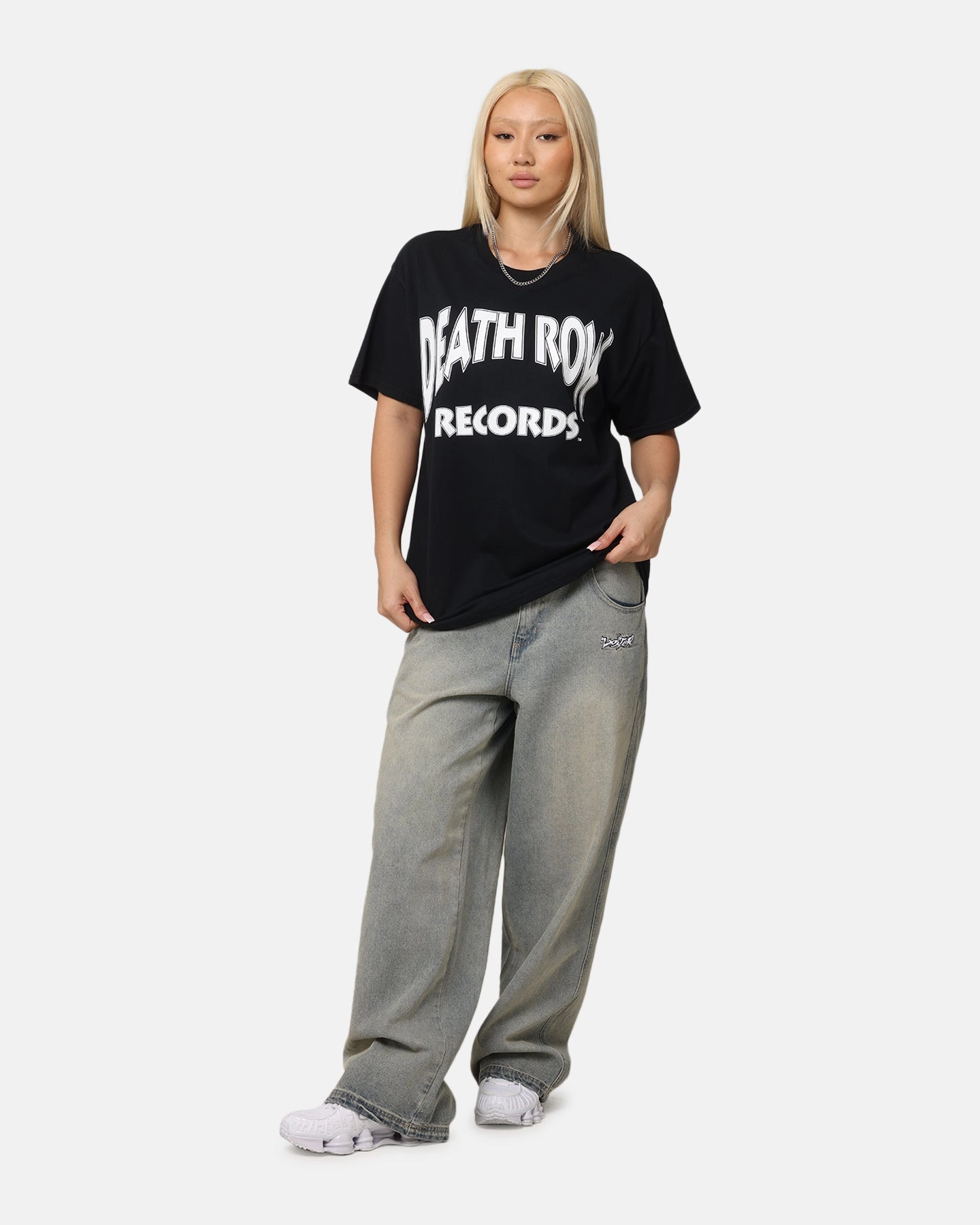 Deathrow Records Basic Logo T-Shirt Black Quality Fabric