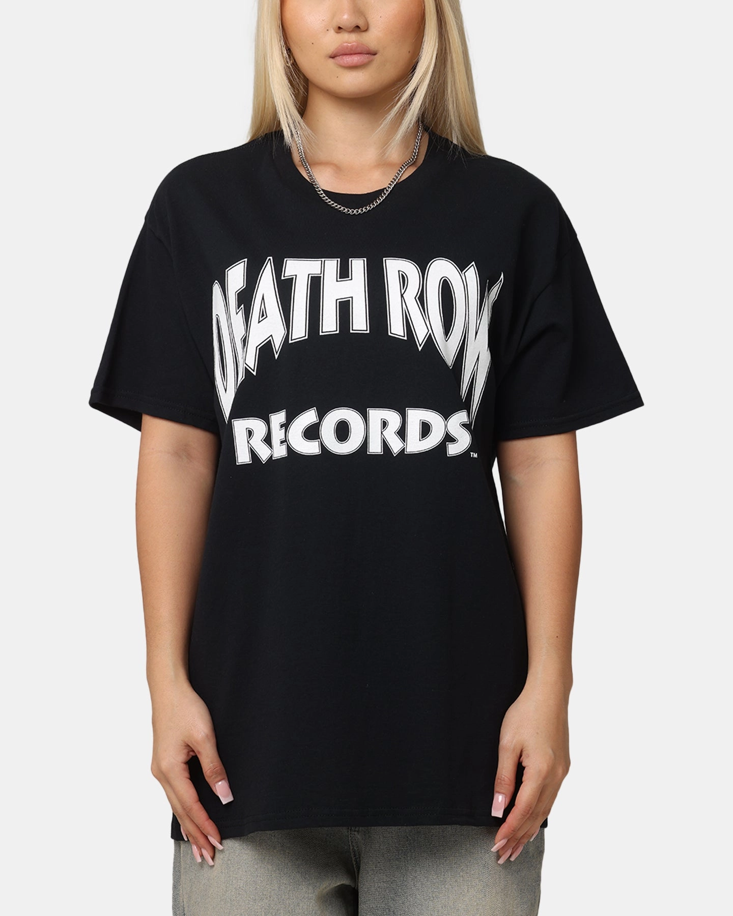 Comfortable apparel Summer Wardrobe Deathrow Records Basic Logo T-Shirt Black