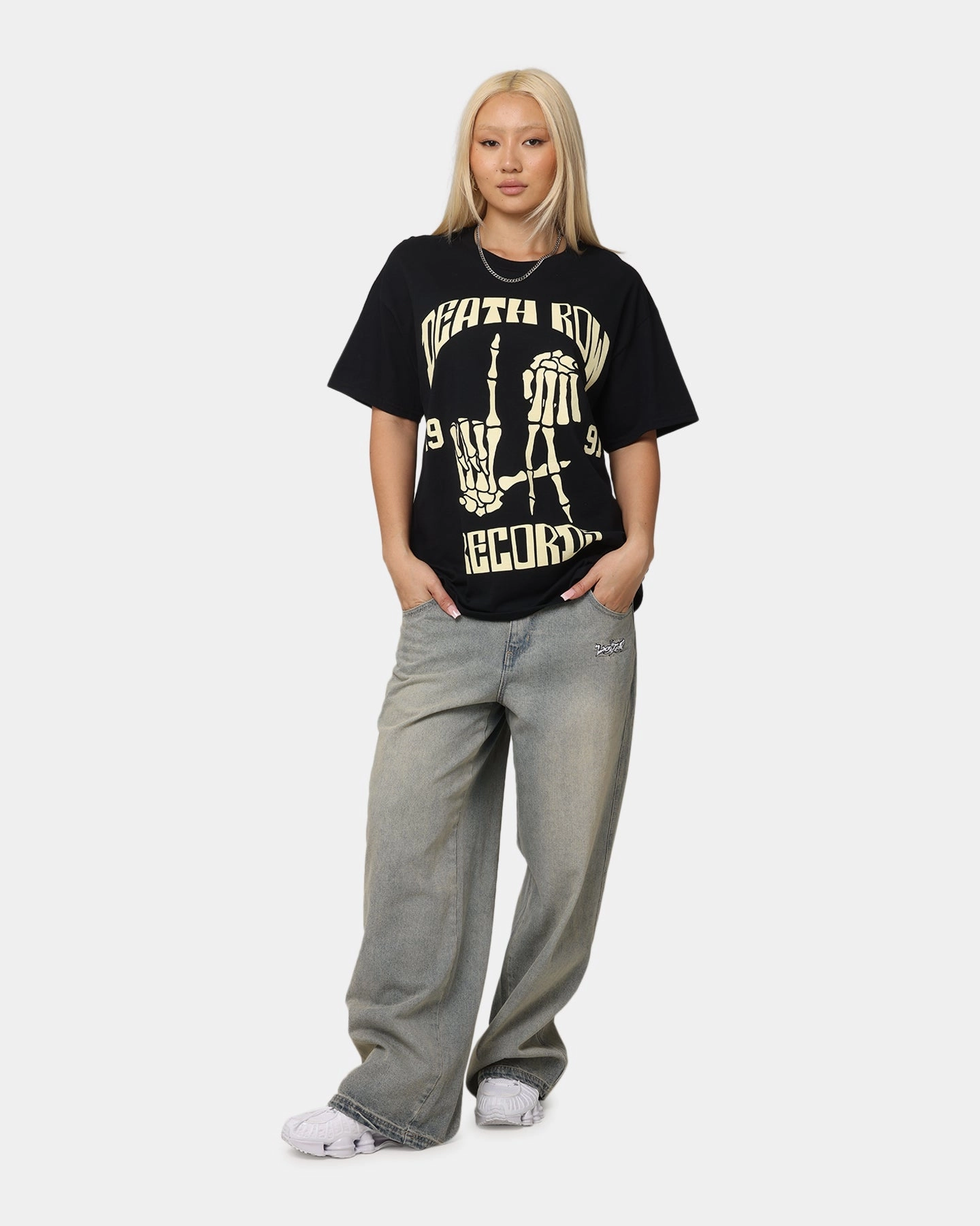 Deathrow Records LA 91 Bones T-Shirt Black Spring Freshness