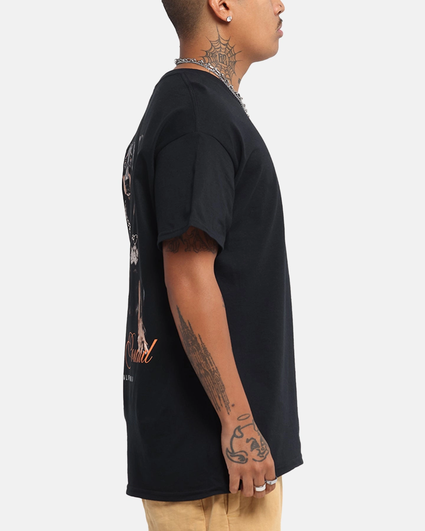 Layering Fashion Chilly Wear Deathrow Records Tha Dogpound T-Shirt Black