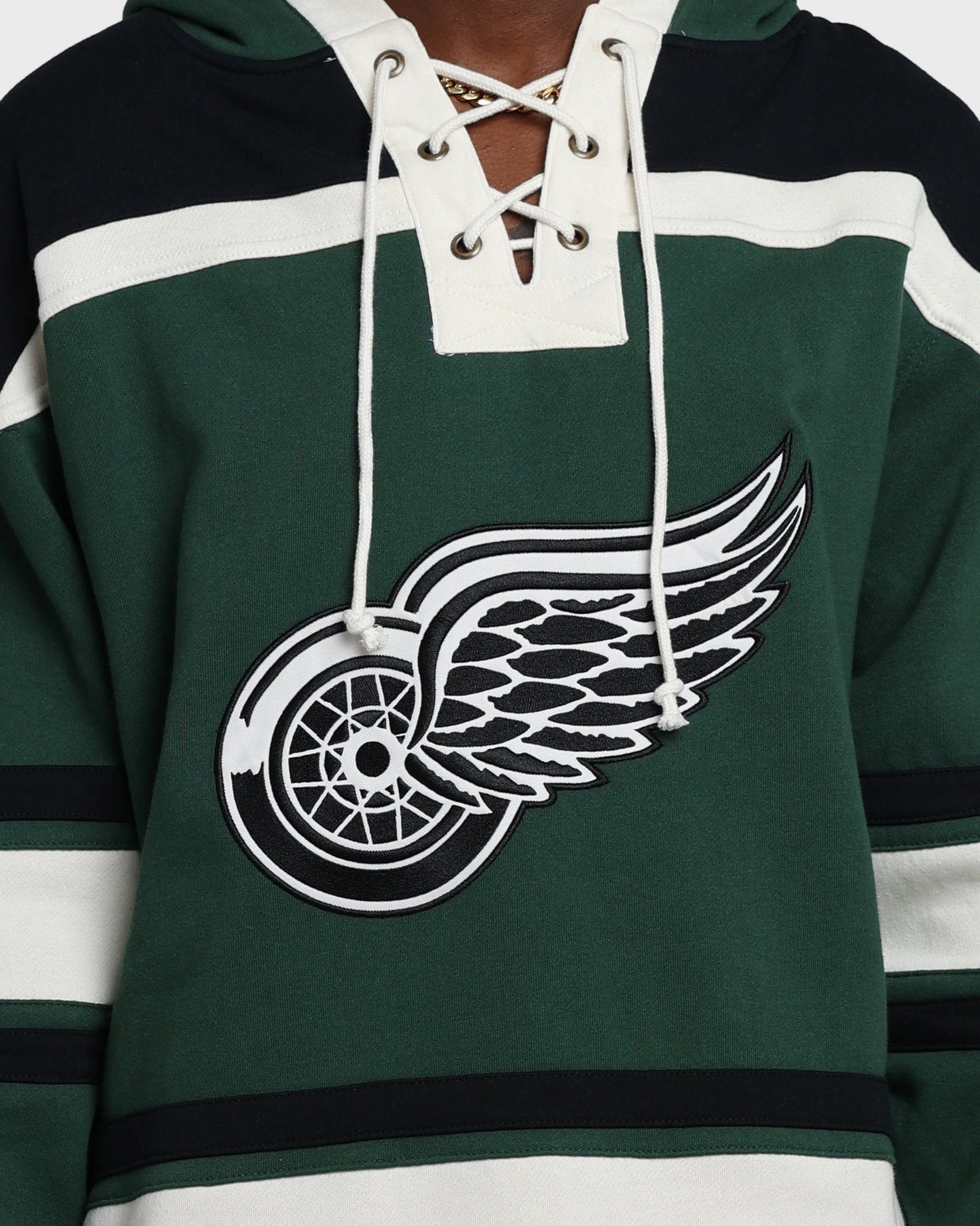 Abrasion Resistant Surface 47 Brand Detroit Red Wings Superior Lacer Hoodie Dark Green