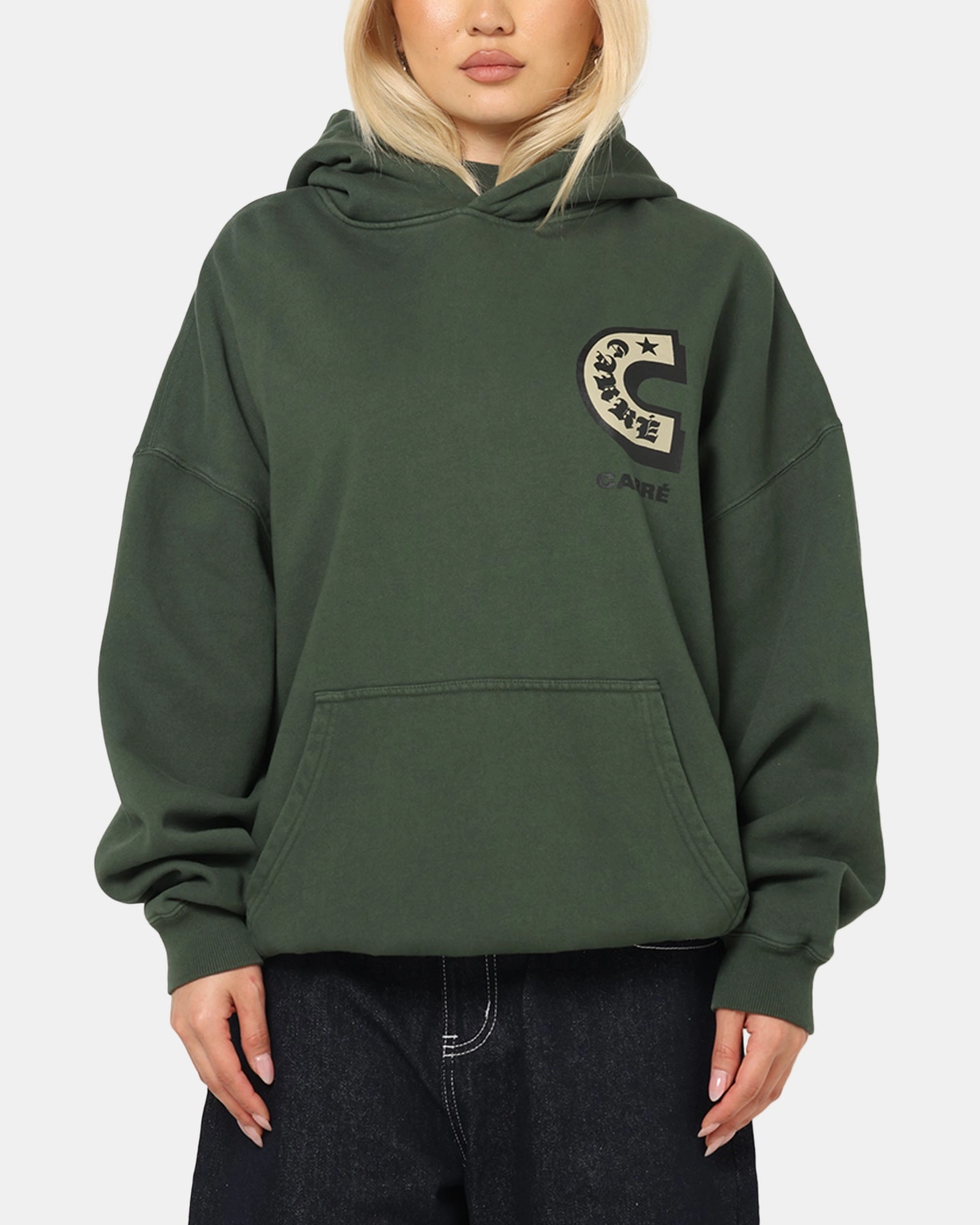 Carre Sacred Letter Hoodie Green Adapt