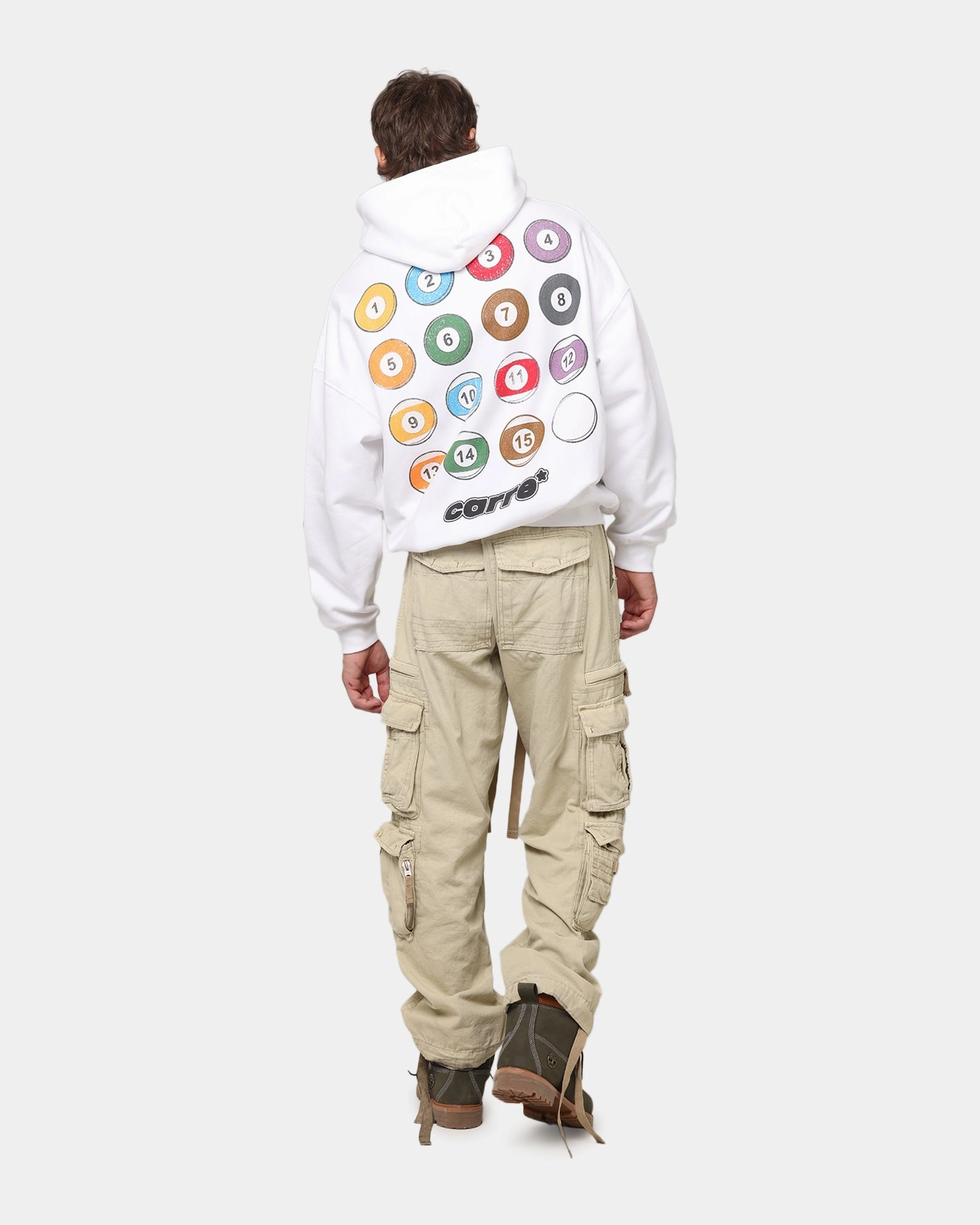 Halloween costume motorcyclist Carre Break Hoodie White