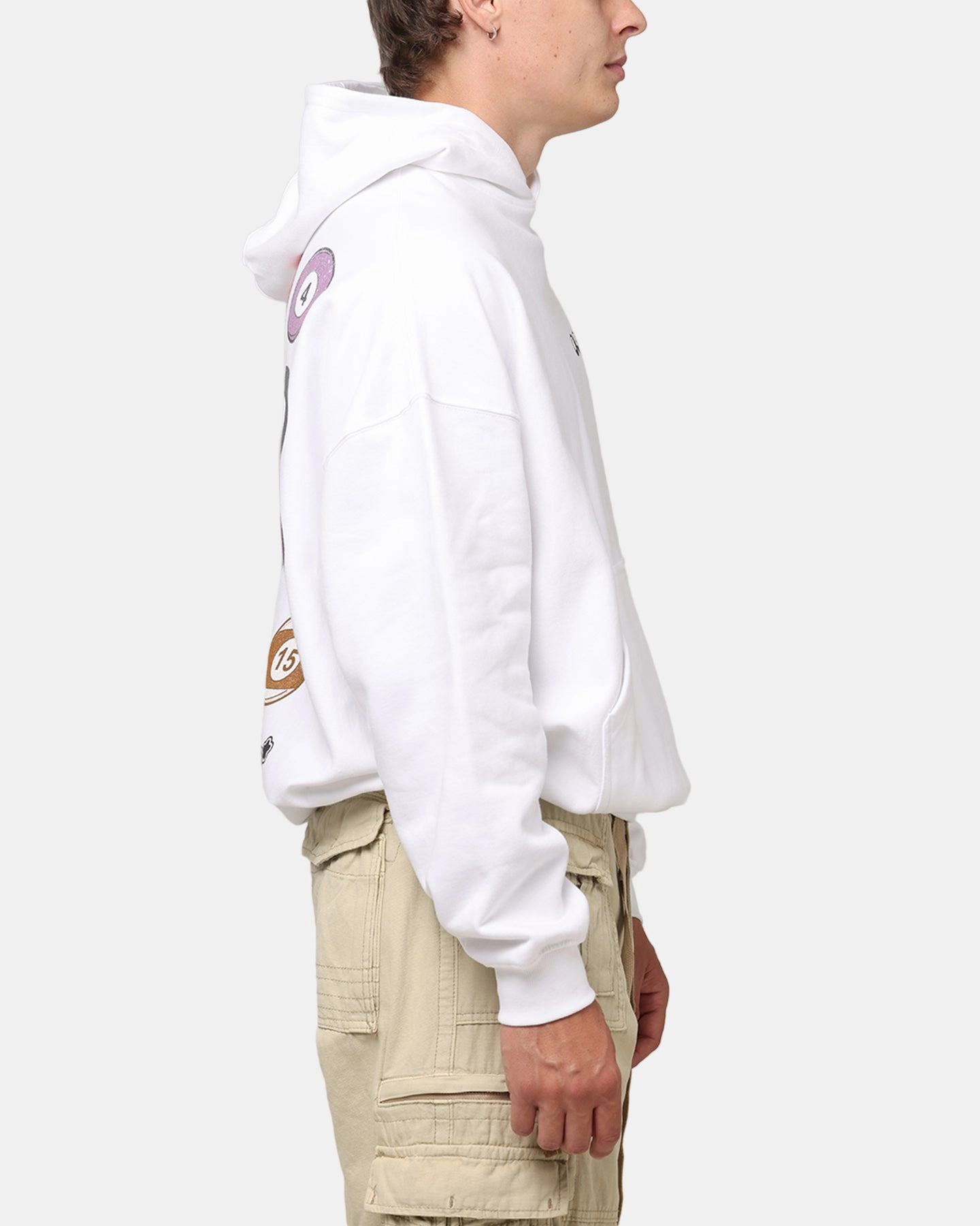 Carre Break Hoodie White Necklace