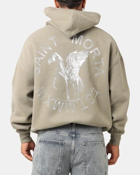 Full Zip Closure Saint Morta Pegasus Premium Hoodie Khaki