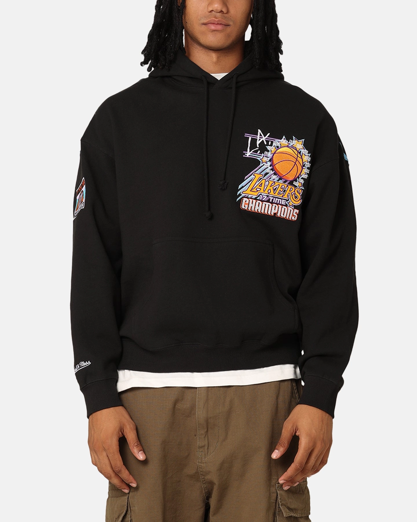 Mitchell & Ness Los Angeles Lakers 17-Time Hoodie Black Change Hidden pockets