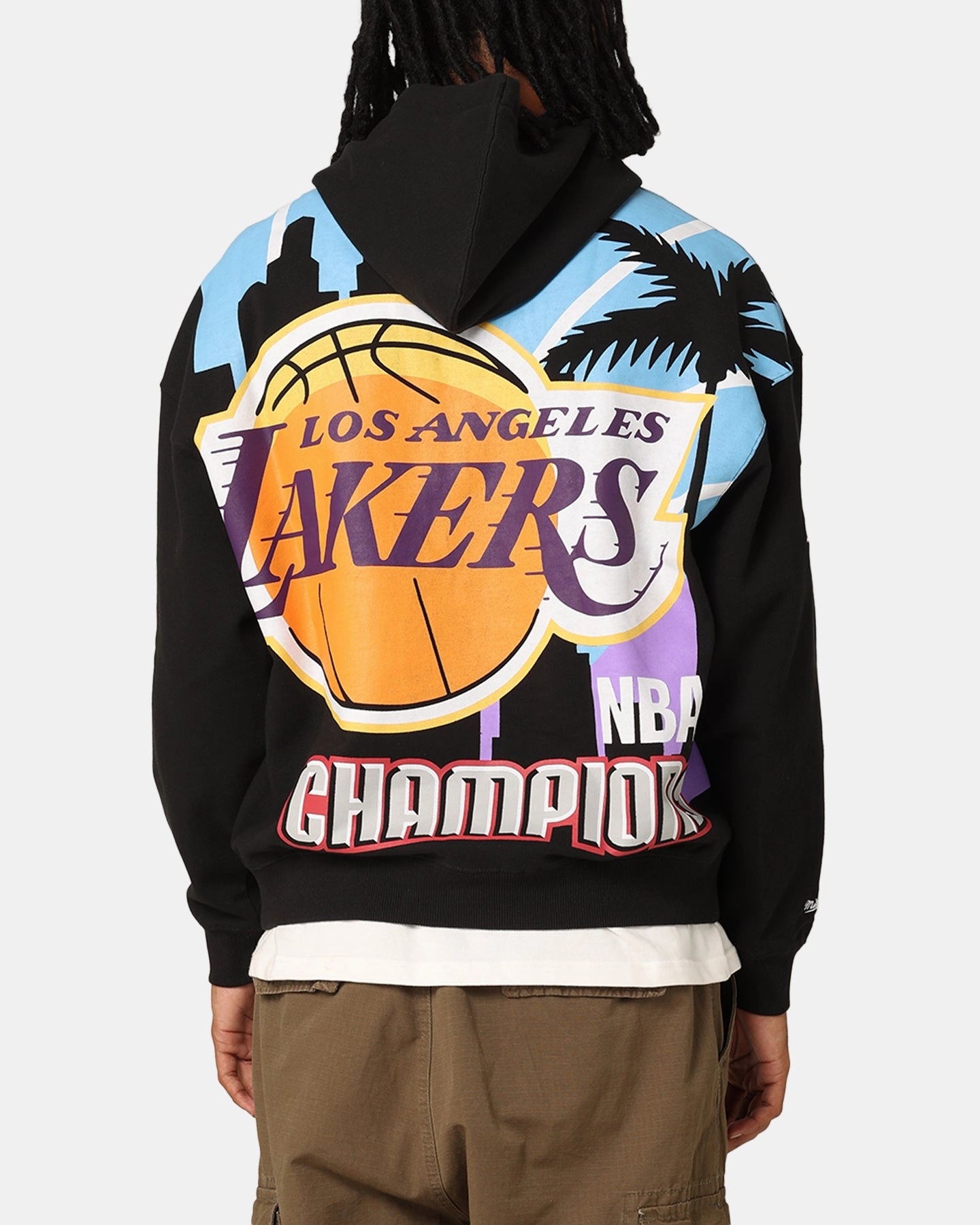 Mitchell & Ness Los Angeles Lakers 17-Time Hoodie Black Storm Resistant Closure