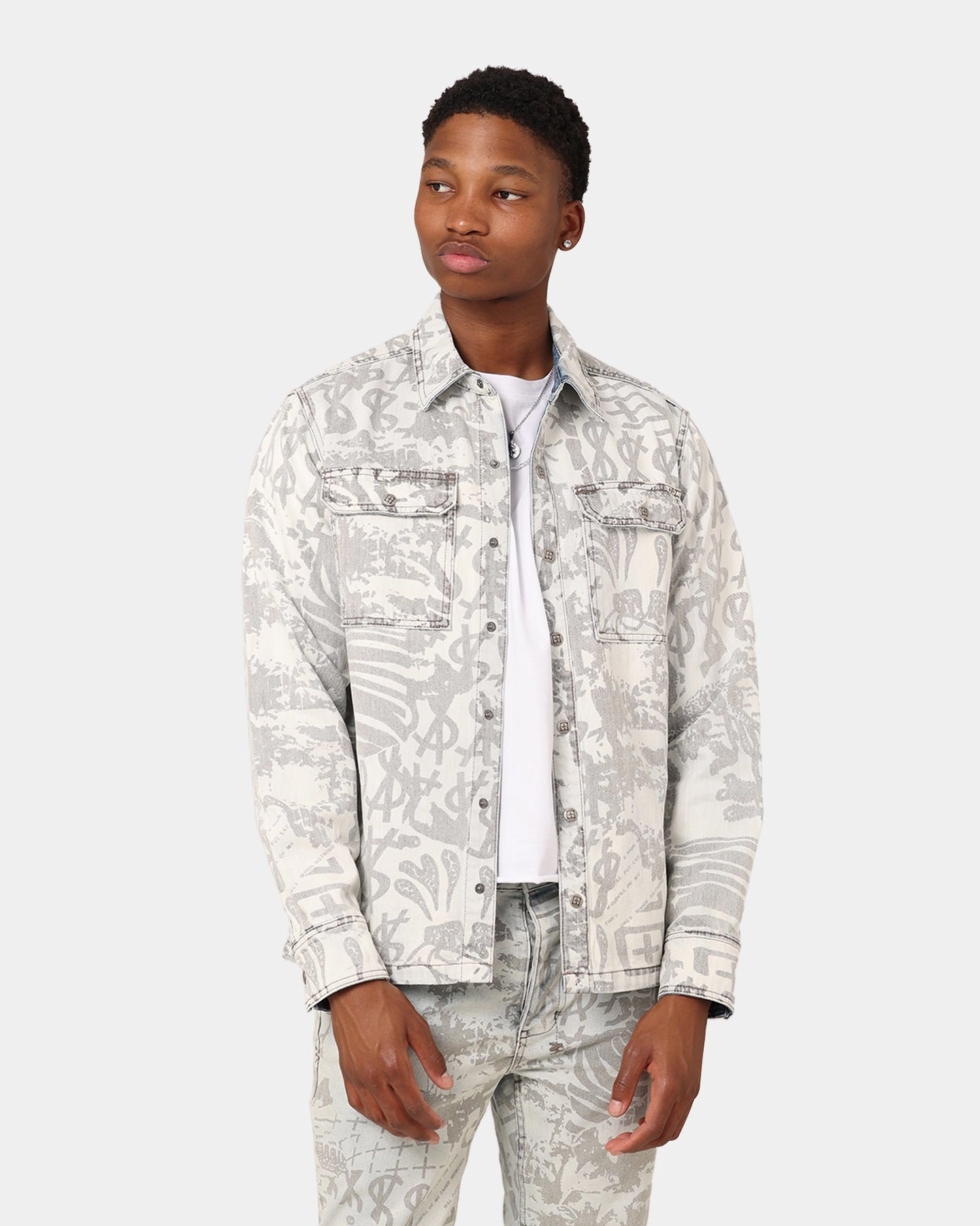 Ksubi Scorpio Long Sleeve Shirt Kollage Icey Denim day