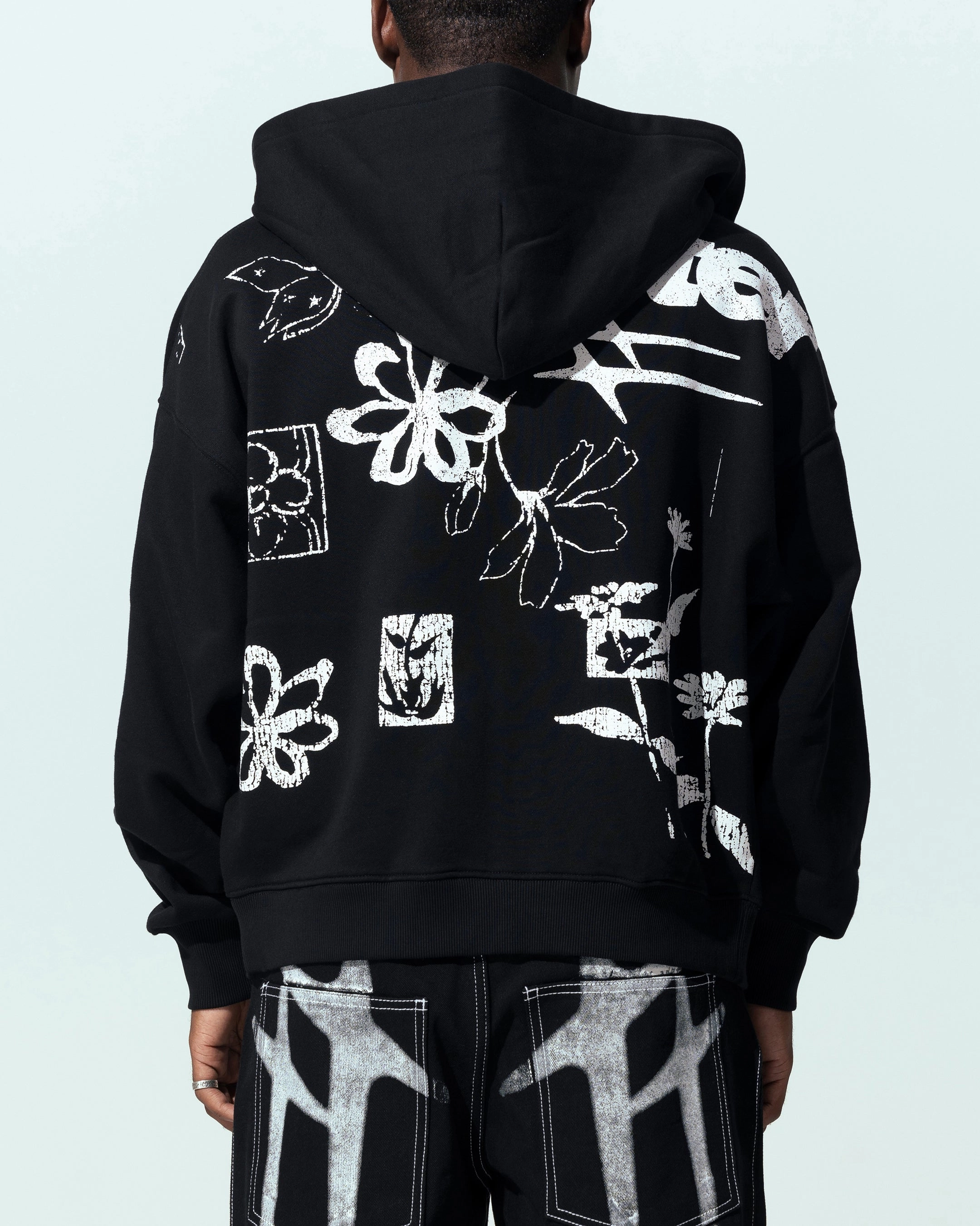 Loiter Flower Bed Zip Hoodie Black Forest Software