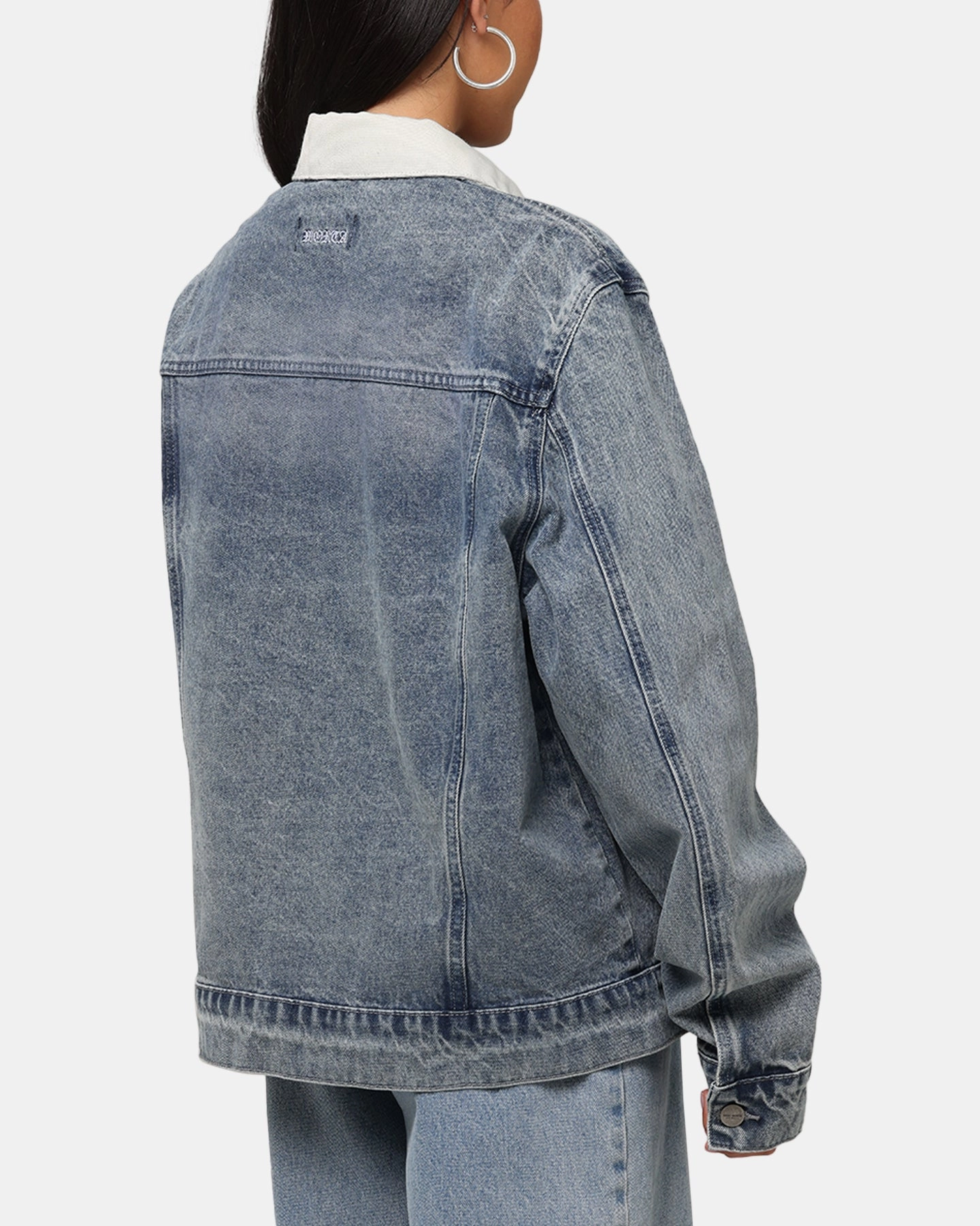 Saint Morta Gothic Distressed Denim Jacket Dirty Denim Chain