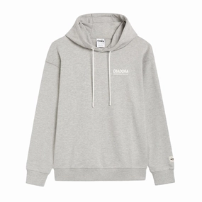 Diadora Hoodie Legacy 'High Rise Melange' Thermal Regulation Fabric Forestry - friendly
