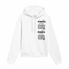 Durable Blends close range combat Diadora Hoodie Sqdc 'Optical White'