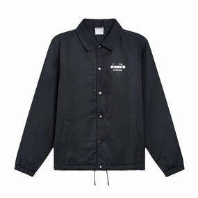 Diadora Jacket Coach Sqdc 'Black' Articulated Sleeves