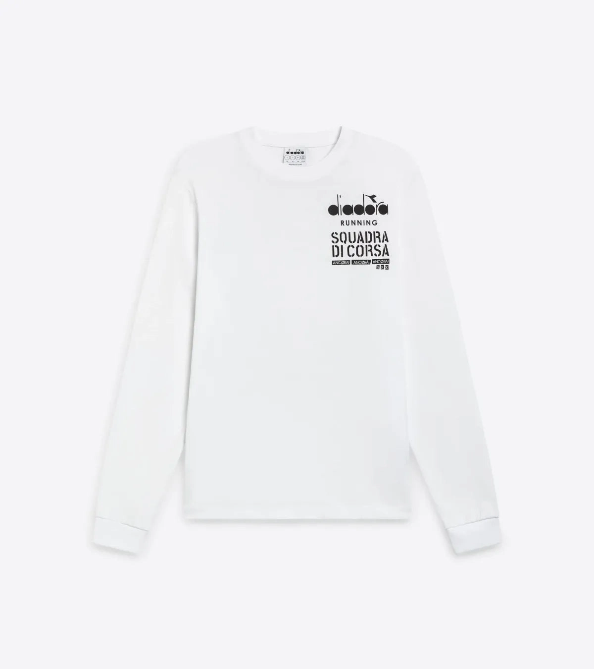 Easygoing Wear Diadora T-Shirt LS Sqdc 'Optical White'