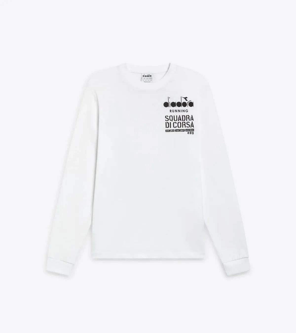 Daily Outfit Style Diadora T-Shirt LS Sqdc 'Optical White'