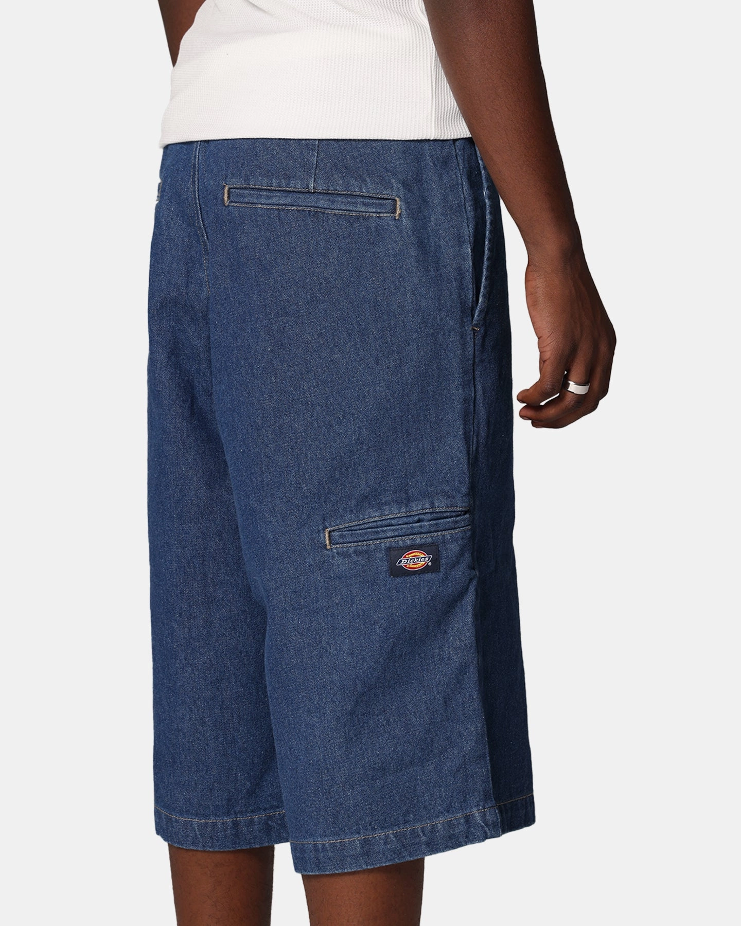Dickies 13" Loose Fit Multi Pocket Shorts Stone Washed Indigo Reflective details