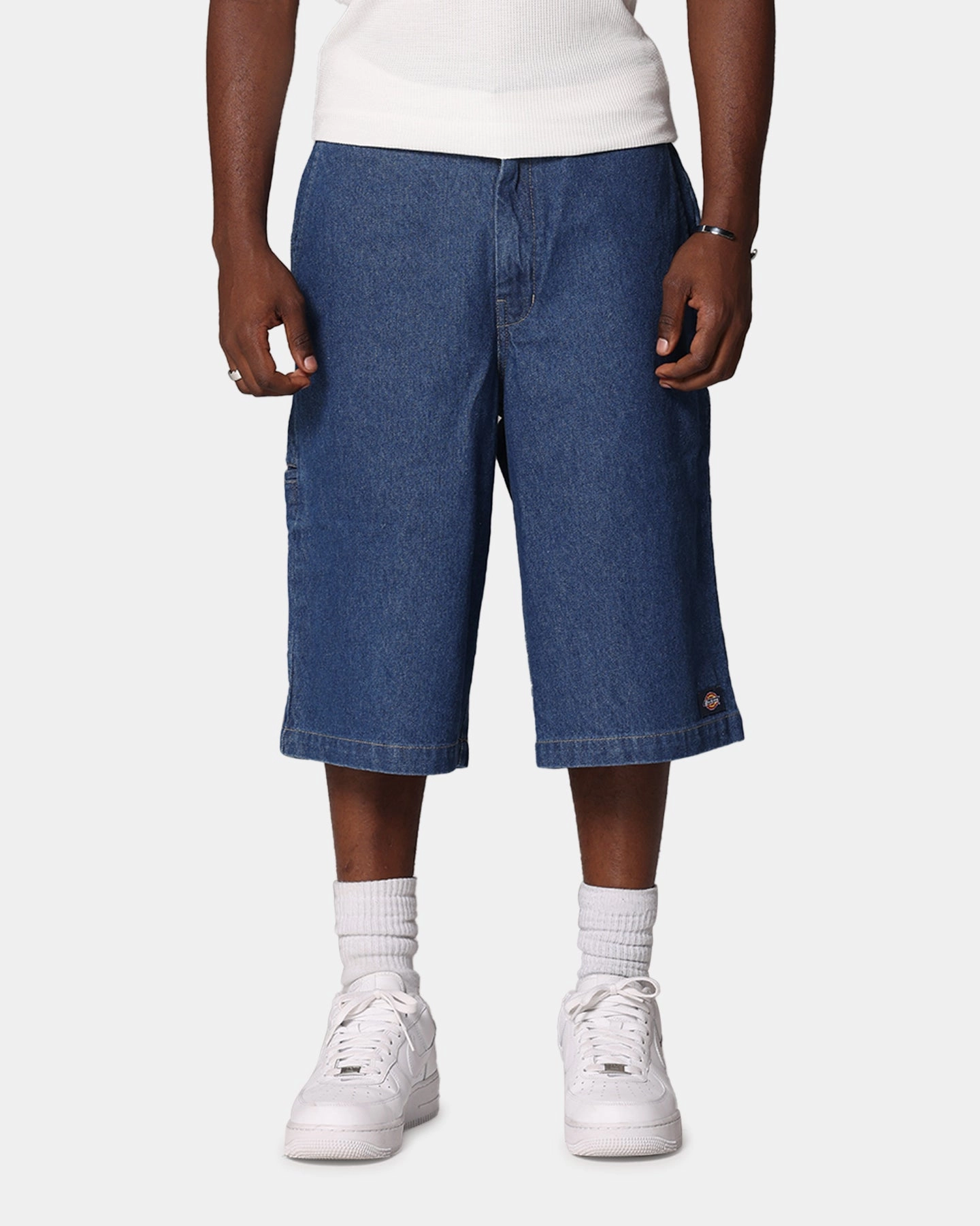 Temperature Regulating Material Mood Casual Dickies 13" Loose Fit Multi Pocket Shorts Stone Washed Indigo