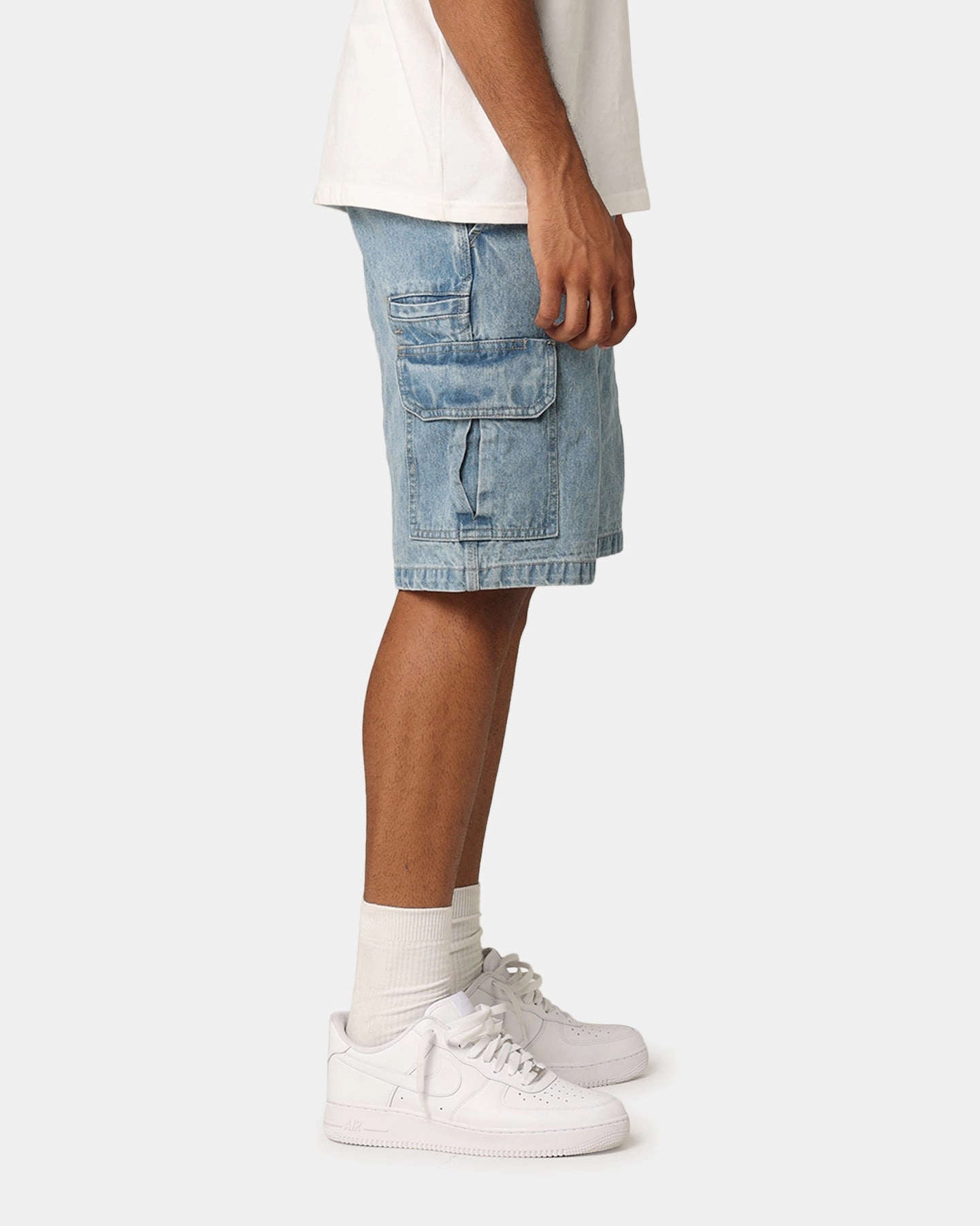 Dickies 42283 Denim Cargo Shorts Stone Washed Indigo light feel budget-friendly