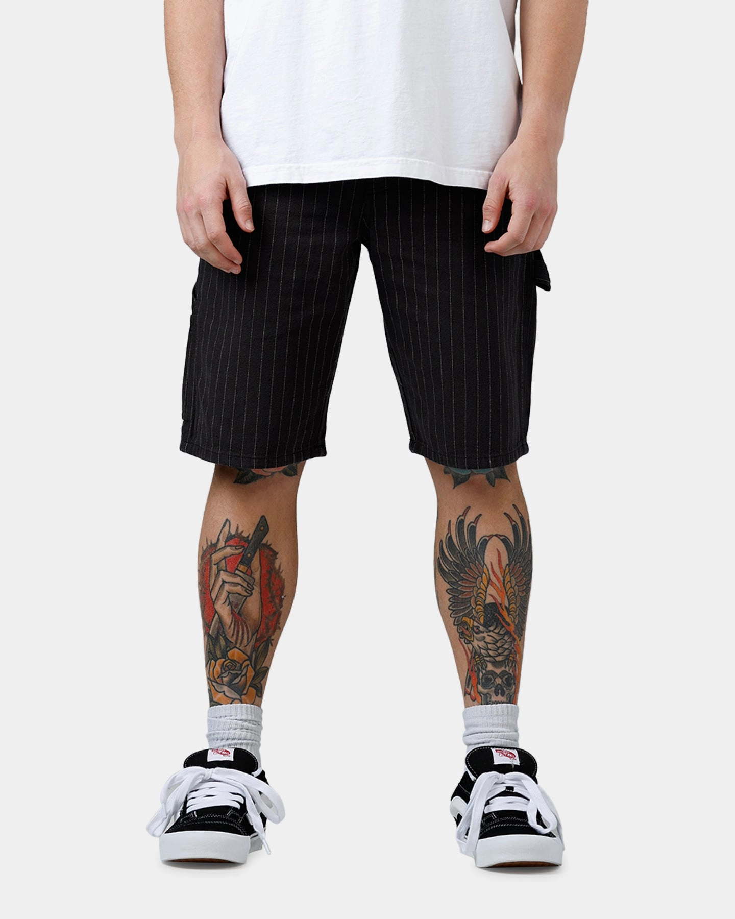 Dickies Carpenter Shorts 11" Black Stain Repellent Treatment Compression Lining