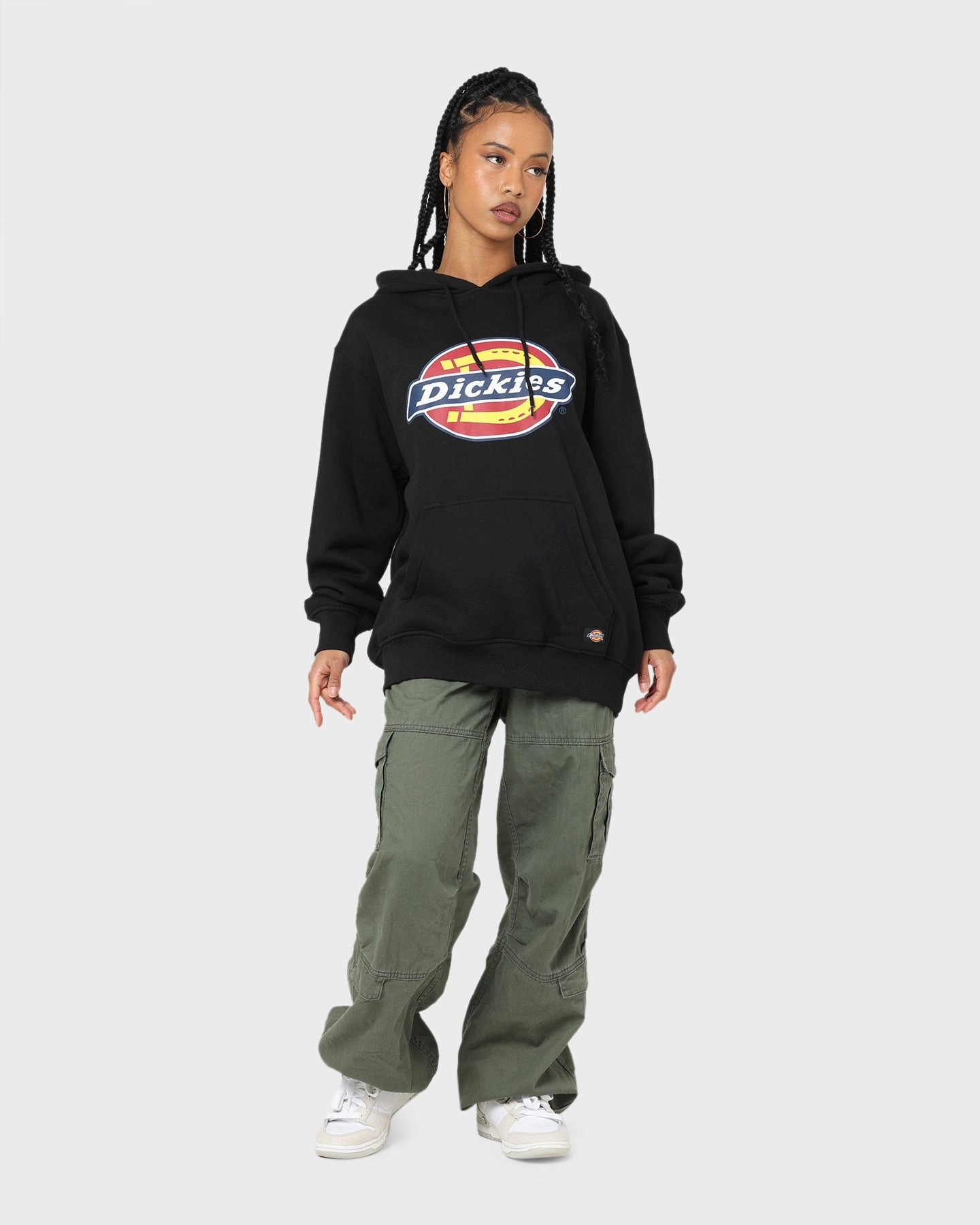 Dickies H.S Classic Pop Over Hoodie Black Windproof Design Adjustable Hem System