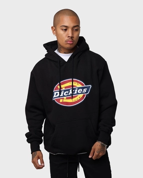 Rollaway Collar Feature Dickies H.S Classic Pop Over Hoodie Black