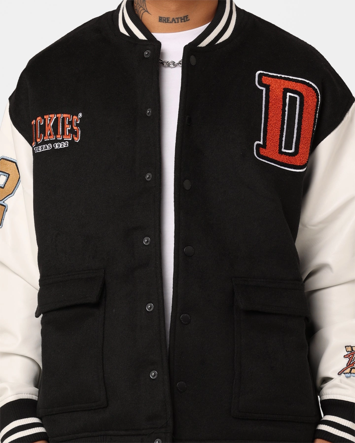 Dickies Letters Jacket Black Indoor Layer