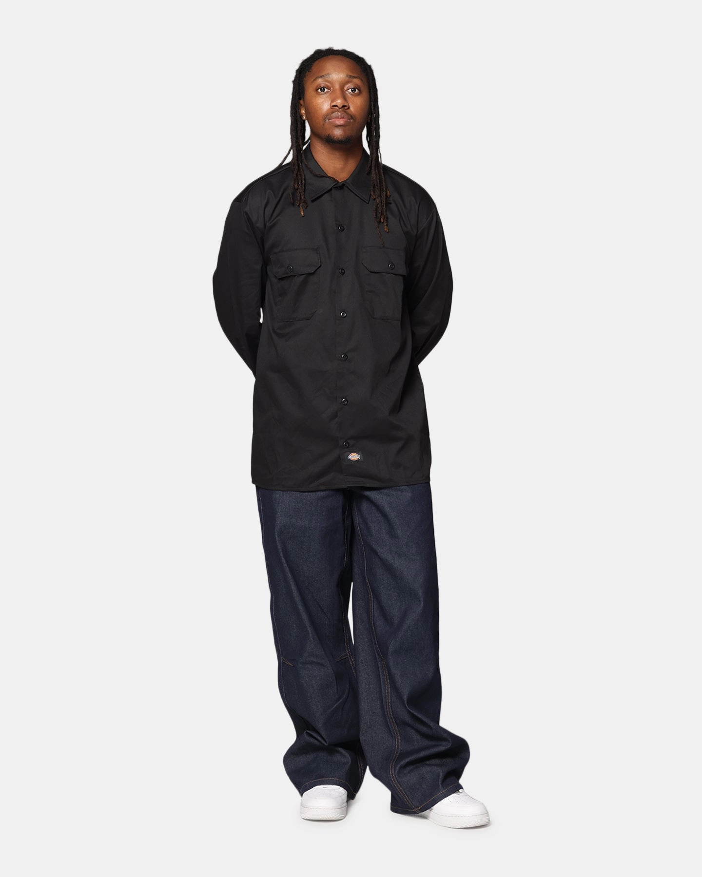 Everyday Outfit Exclusive Collection Dickies Long Sleeve Work Shirt Black