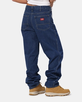 Fresh Look Dickies Relaxed Straight Denim Jeans Stone Washed Indigo