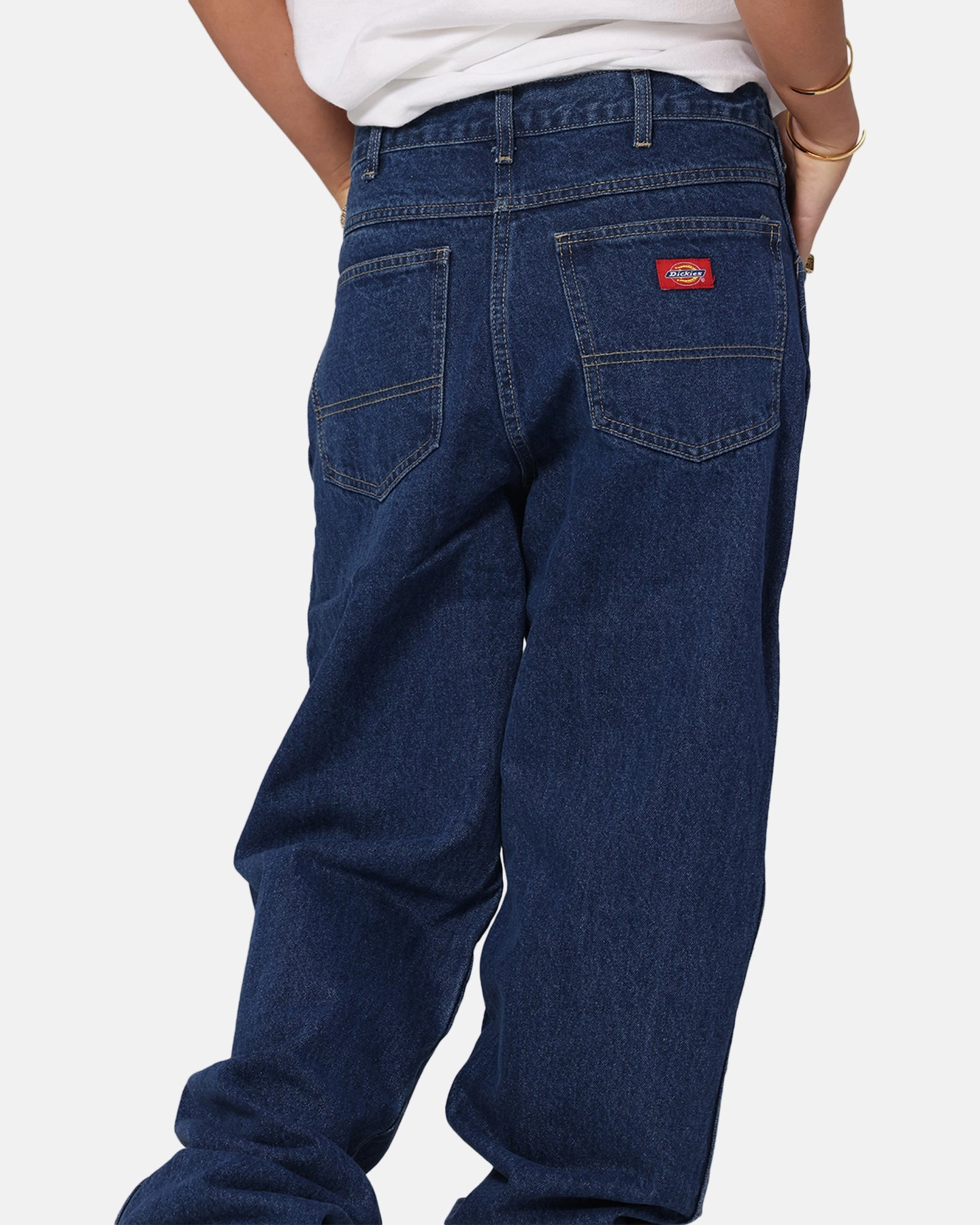 Dickies Relaxed Straight Denim Jeans Stone Washed Indigo Fit Layer