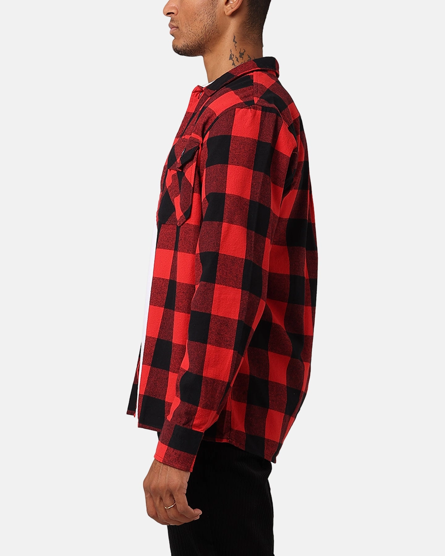 Dickies Sacramento Flannel Shirt Red Smooth Seam Technology