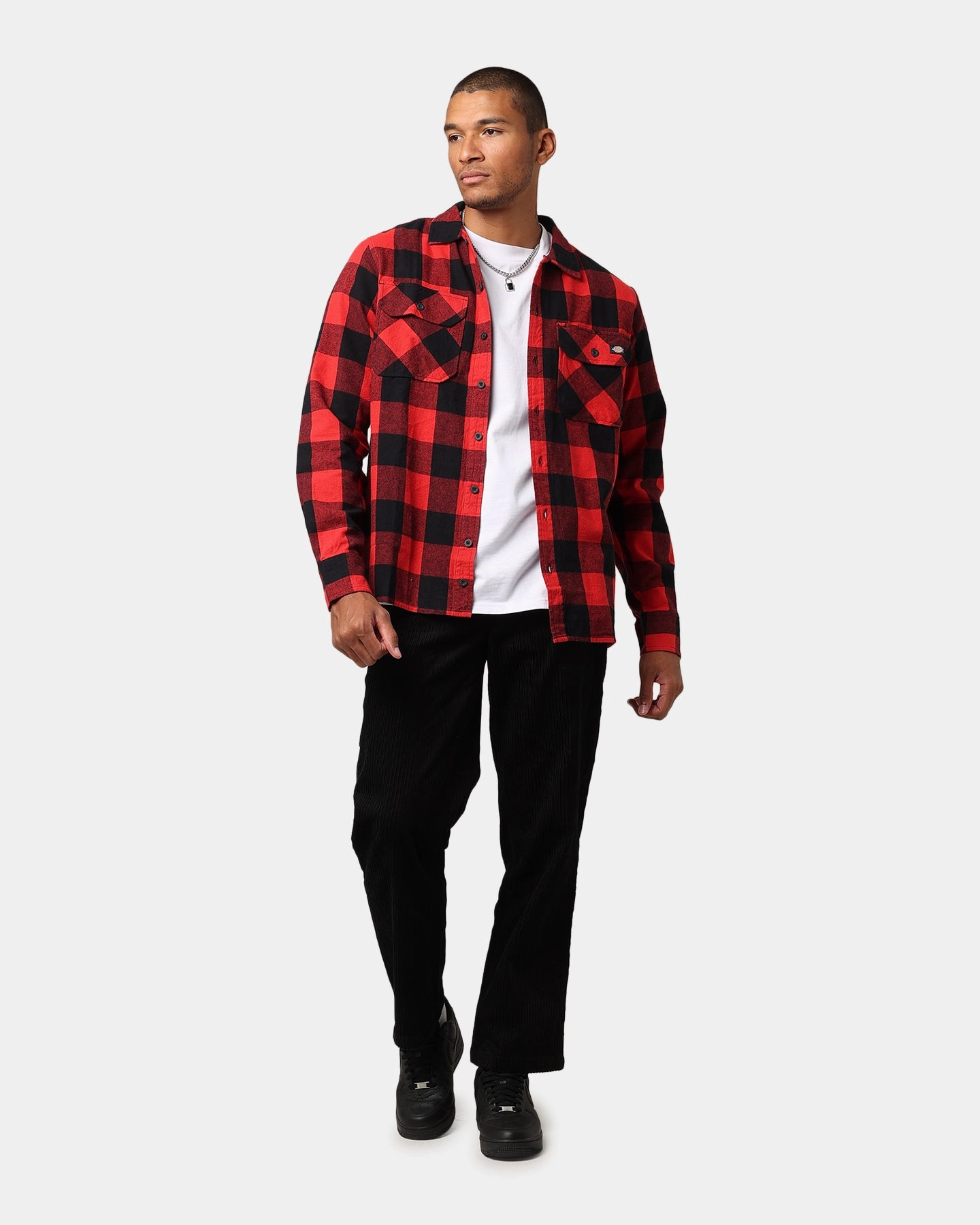 Perfect For Relaxing Non Toxic Materials Dickies Sacramento Flannel Shirt Red