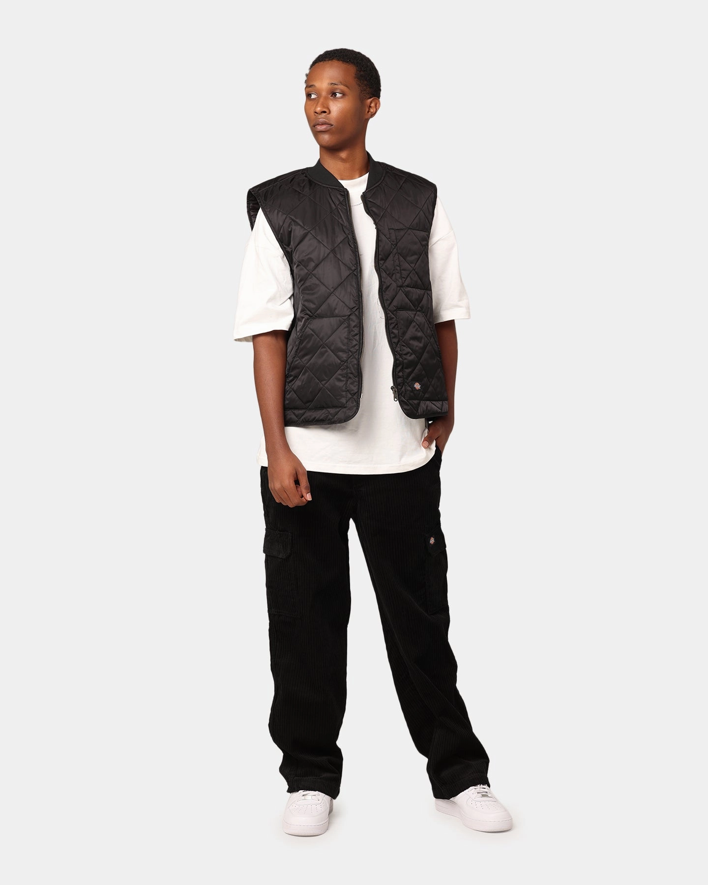 Minimalist Relaxed Cut Dickies Vincent Vest Black