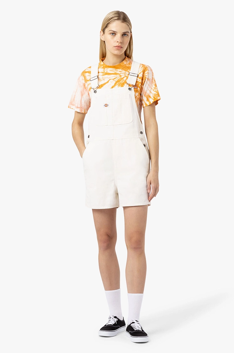 light texture Dickies Women's Duck Bib Shortalls