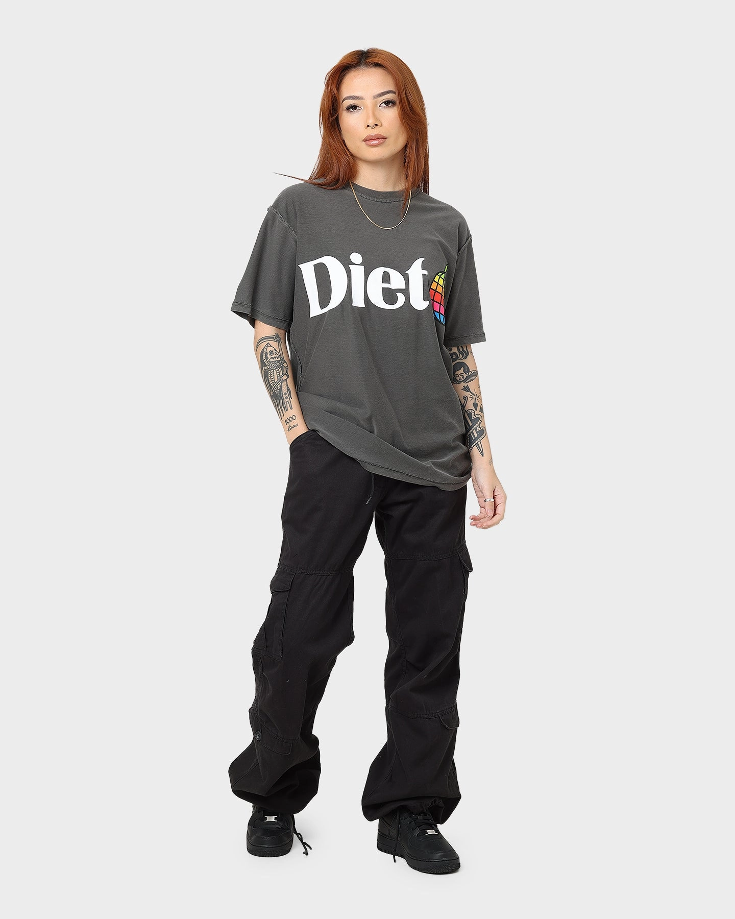 Diet Starts Monday Apple T-Shirt Vintage Black dry cleanable