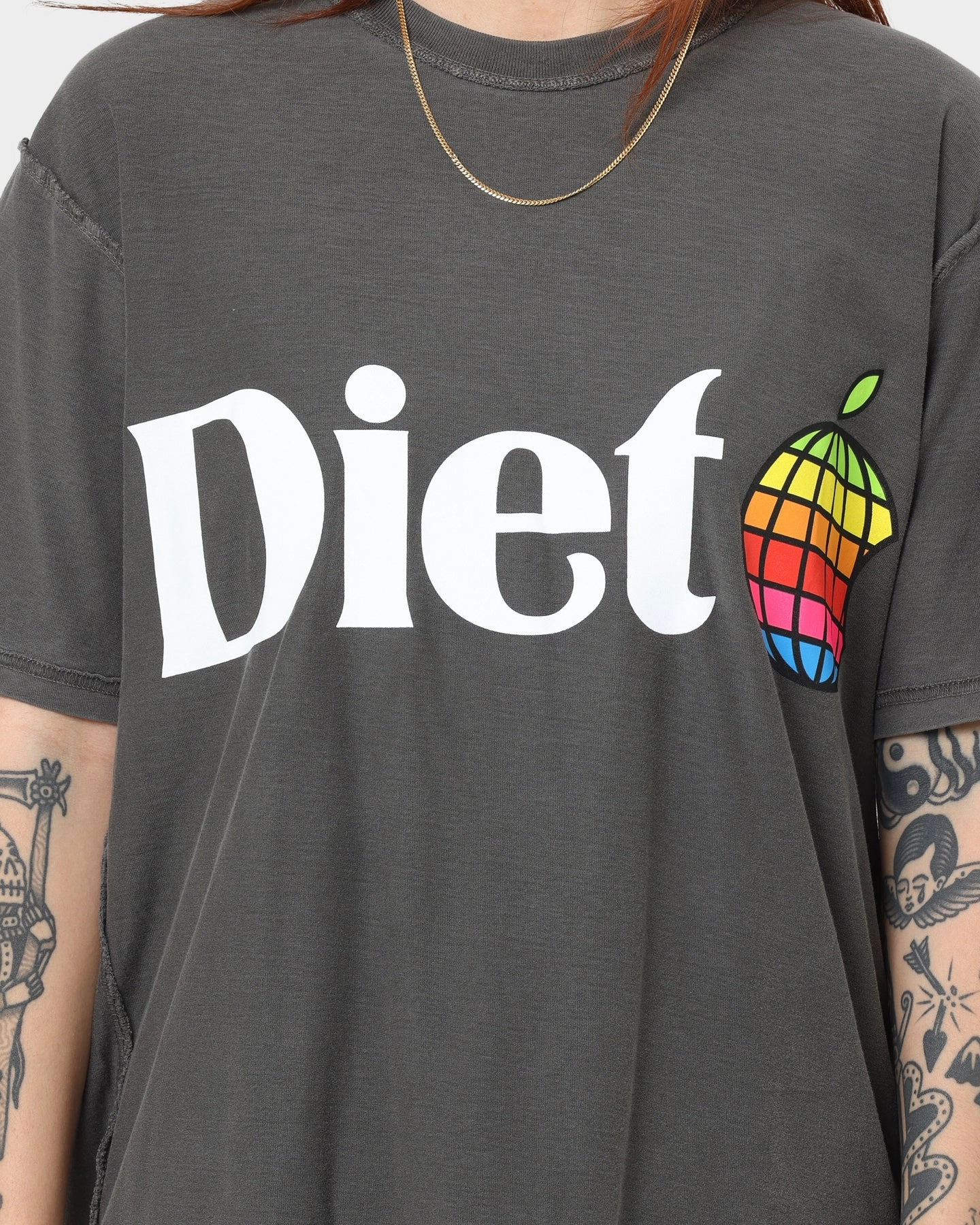 Diet Starts Monday Apple T-Shirt Vintage Black hypoallergenic material Soft Design