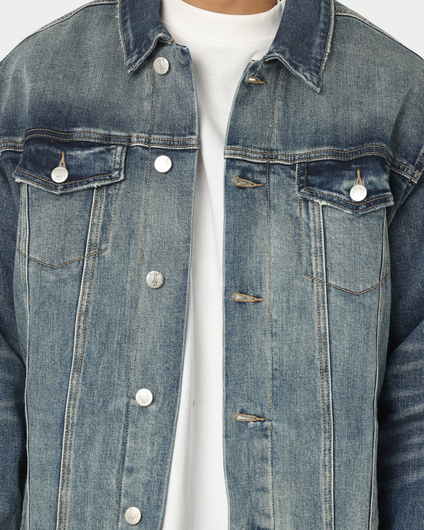 Diet Starts Monday Eagle Denim Trucker Jacket Indigo Emblem Youth