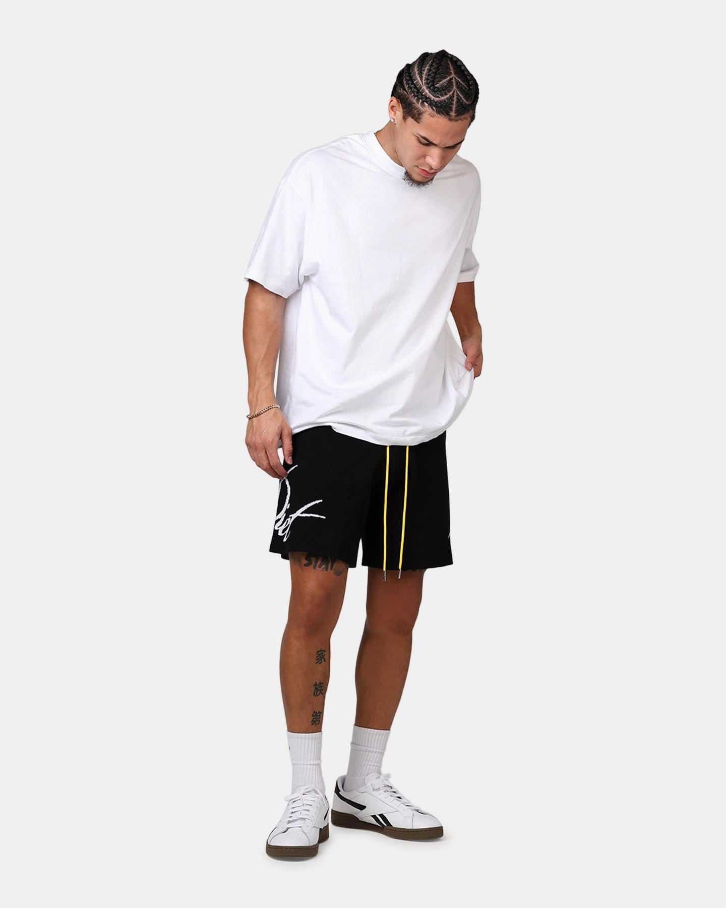 Diet Starts Monday Knitted Script Shorts Black hiking clothes